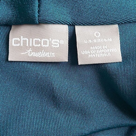 Chico's Travelers Classic Button-Sleeve Jacket Open Front Cardigan Sweater 0 - Picture 12 of 15